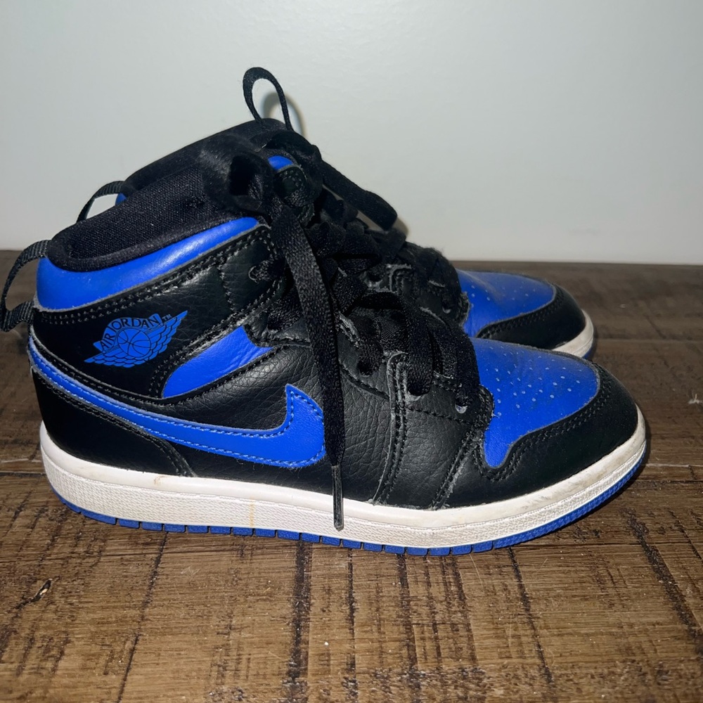 Kids Nike high top sneakers - blue / black